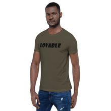 Load image into Gallery viewer, Lovable Black Short-Sleeve Unisex T-Shirt