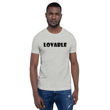 Load image into Gallery viewer, Lovable Black Short-Sleeve Unisex T-Shirt