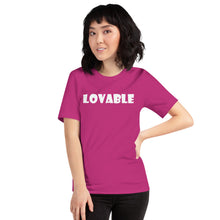 Load image into Gallery viewer, Lovable White Short-Sleeve Unisex T-Shirt