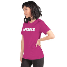 Load image into Gallery viewer, Lovable White Short-Sleeve Unisex T-Shirt