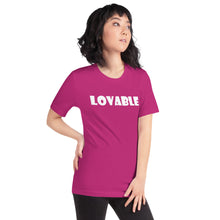 Load image into Gallery viewer, Lovable White Short-Sleeve Unisex T-Shirt