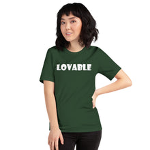 Load image into Gallery viewer, Lovable White Short-Sleeve Unisex T-Shirt