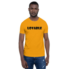 Load image into Gallery viewer, Lovable Black Short-Sleeve Unisex T-Shirt