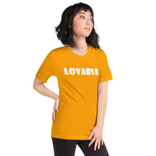 Load image into Gallery viewer, Lovable White Short-Sleeve Unisex T-Shirt