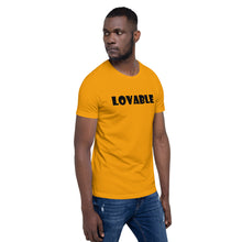 Load image into Gallery viewer, Lovable Black Short-Sleeve Unisex T-Shirt