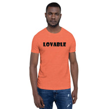 Load image into Gallery viewer, Lovable Black Short-Sleeve Unisex T-Shirt