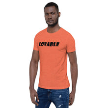 Load image into Gallery viewer, Lovable Black Short-Sleeve Unisex T-Shirt