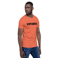 Load image into Gallery viewer, Lovable Black Short-Sleeve Unisex T-Shirt