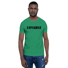 Load image into Gallery viewer, Lovable Black Short-Sleeve Unisex T-Shirt
