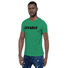 Load image into Gallery viewer, Lovable Black Short-Sleeve Unisex T-Shirt