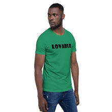 Load image into Gallery viewer, Lovable Black Short-Sleeve Unisex T-Shirt