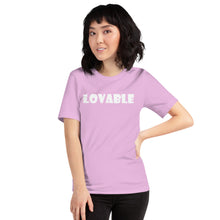 Load image into Gallery viewer, Lovable White Short-Sleeve Unisex T-Shirt