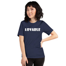 Load image into Gallery viewer, Lovable White Short-Sleeve Unisex T-Shirt