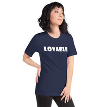 Load image into Gallery viewer, Lovable White Short-Sleeve Unisex T-Shirt