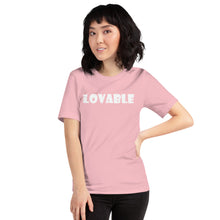 Load image into Gallery viewer, Lovable White Short-Sleeve Unisex T-Shirt