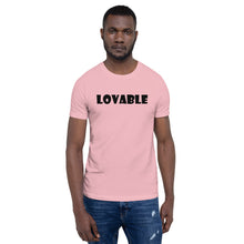 Load image into Gallery viewer, Lovable Black Short-Sleeve Unisex T-Shirt