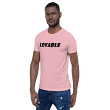 Load image into Gallery viewer, Lovable Black Short-Sleeve Unisex T-Shirt