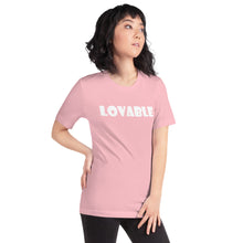 Load image into Gallery viewer, Lovable White Short-Sleeve Unisex T-Shirt