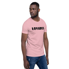 Load image into Gallery viewer, Lovable Black Short-Sleeve Unisex T-Shirt