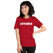 Load image into Gallery viewer, Lovable White Short-Sleeve Unisex T-Shirt