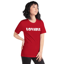 Load image into Gallery viewer, Lovable White Short-Sleeve Unisex T-Shirt