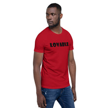 Load image into Gallery viewer, Lovable Black Short-Sleeve Unisex T-Shirt