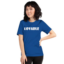 Load image into Gallery viewer, Lovable White Short-Sleeve Unisex T-Shirt