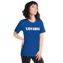 Load image into Gallery viewer, Lovable White Short-Sleeve Unisex T-Shirt