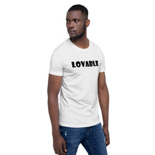 Load image into Gallery viewer, Lovable Black Short-Sleeve Unisex T-Shirt