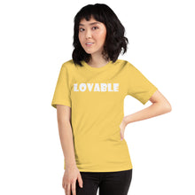 Load image into Gallery viewer, Lovable White Short-Sleeve Unisex T-Shirt