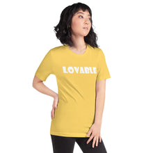 Load image into Gallery viewer, Lovable White Short-Sleeve Unisex T-Shirt