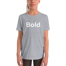 Load image into Gallery viewer, Bold White Youth Short Sleeve T-Shirt