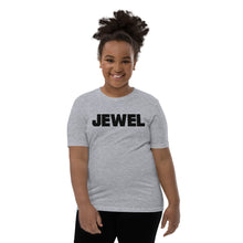 Load image into Gallery viewer, Jewel Black Youth Short Sleeve T-Shirt