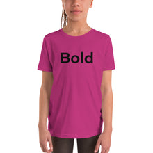 Load image into Gallery viewer, Bold Black Youth Short Sleeve T-Shirt