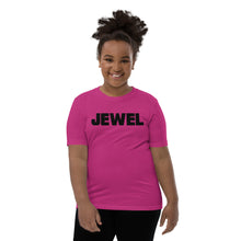 Load image into Gallery viewer, Jewel Black Youth Short Sleeve T-Shirt
