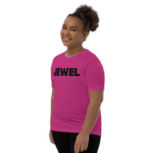 Load image into Gallery viewer, Jewel Black Youth Short Sleeve T-Shirt