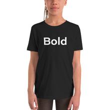 Load image into Gallery viewer, Bold White Youth Short Sleeve T-Shirt