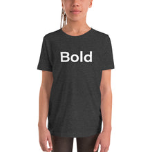 Load image into Gallery viewer, Bold White Youth Short Sleeve T-Shirt