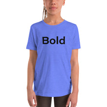 Load image into Gallery viewer, Bold Black Youth Short Sleeve T-Shirt