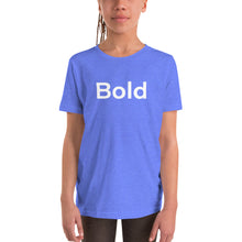 Load image into Gallery viewer, Bold White Youth Short Sleeve T-Shirt