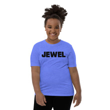 Load image into Gallery viewer, Jewel Black Youth Short Sleeve T-Shirt