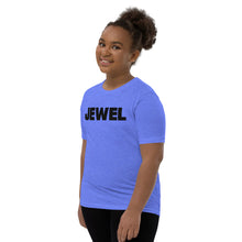 Load image into Gallery viewer, Jewel Black Youth Short Sleeve T-Shirt