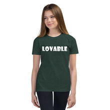 Load image into Gallery viewer, Lovable White Youth Short Sleeve T-Shirt