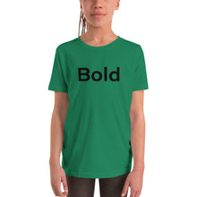 Load image into Gallery viewer, Bold Black Youth Short Sleeve T-Shirt