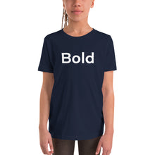 Load image into Gallery viewer, Bold White Youth Short Sleeve T-Shirt