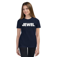 Load image into Gallery viewer, Jewel White Youth Short Sleeve T-Shirt