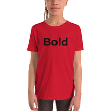Load image into Gallery viewer, Bold Black Youth Short Sleeve T-Shirt