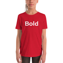 Load image into Gallery viewer, Bold White Youth Short Sleeve T-Shirt
