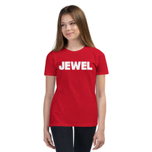 Load image into Gallery viewer, Jewel White Youth Short Sleeve T-Shirt