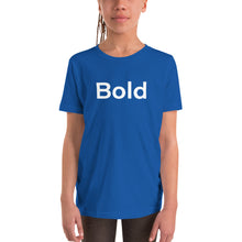 Load image into Gallery viewer, Bold White Youth Short Sleeve T-Shirt